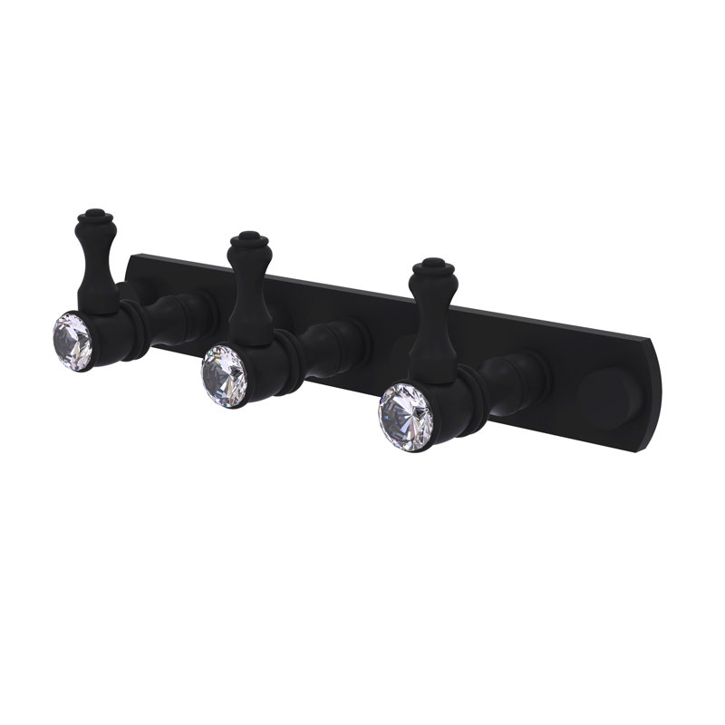 Support mural pour attaches et ceintures en cristal Gavin, Noir mat