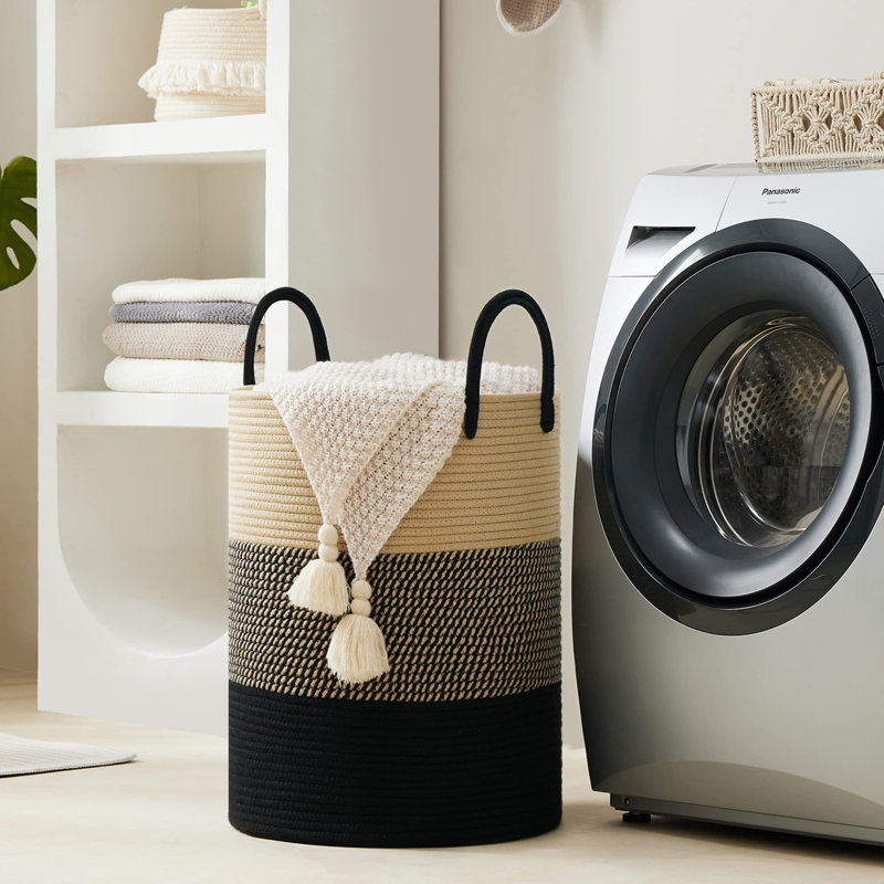 Laundry Basket with Handles, 24.02" H x 17.99" W x 17.99" D