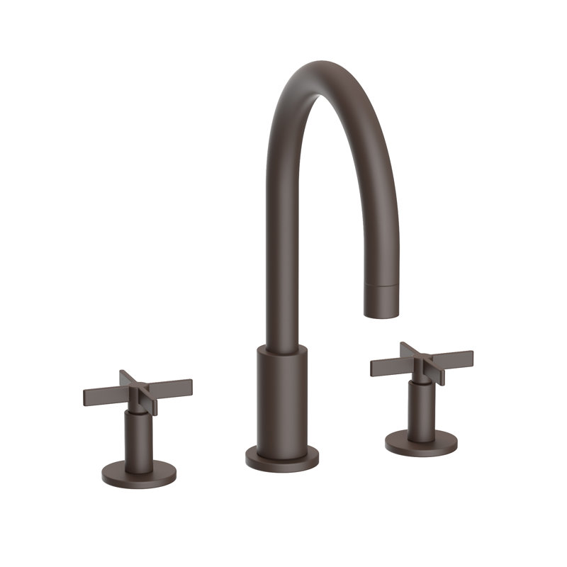Tomlin Widespread Bathroom Faucet with Drain Assembly, Oil Rubbed Bronze, Cross Handle