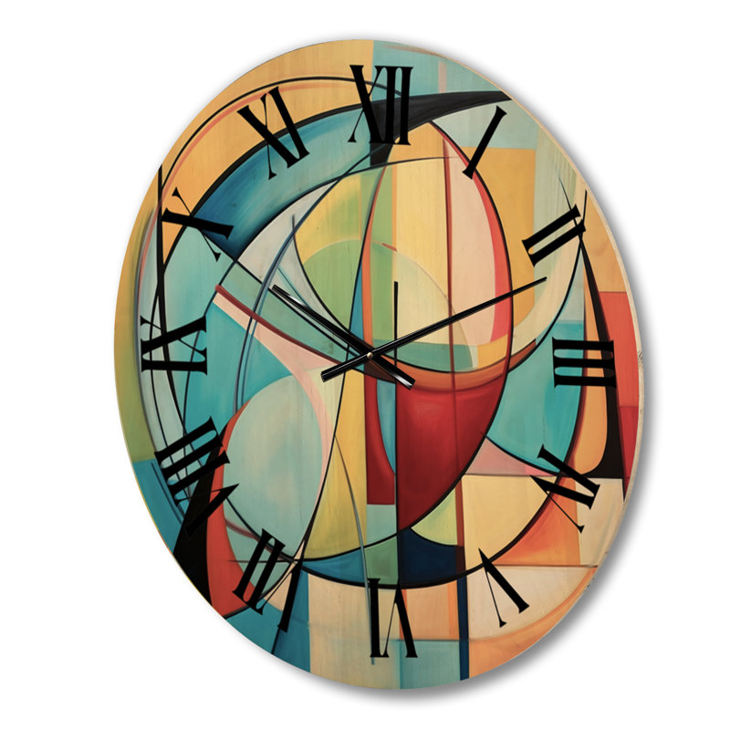 Horloge murale en bois massif Markina, Grand
