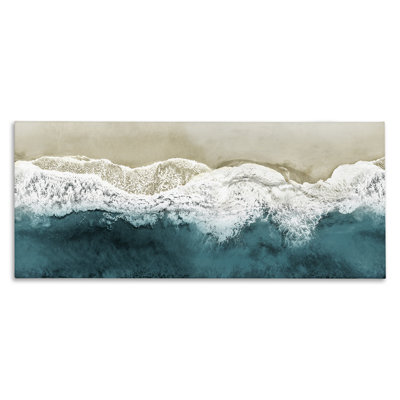 Foamy Beach Coast, bleu profond, océan, par Maggie Olsen 940