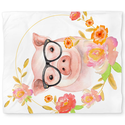 Happy little pig Duvet Cover | Bedroom Illustrative Decor