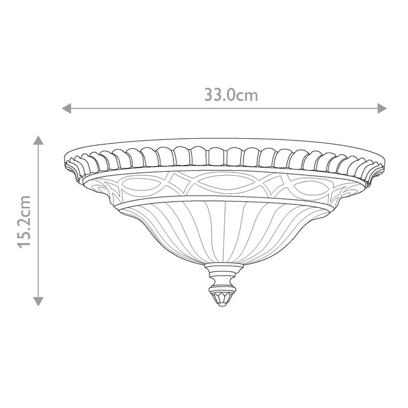 Pritzker Glass Flush Mount