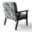 Chaise d'appoint florale Cobalt-6885834