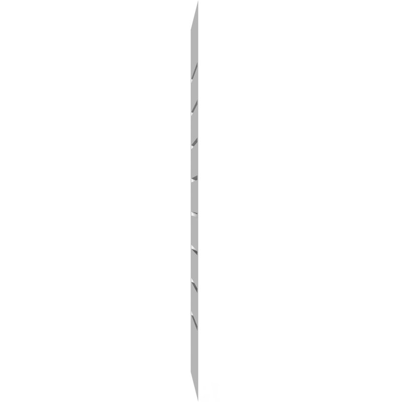 Rectangle Surface Mount Functional Brickmould Frame PVC Gable Vent, 14" H x 30" W
