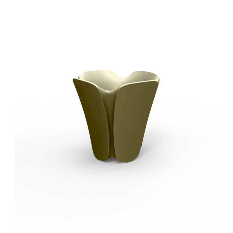 Pezzettina Resin Pot Planter, 33.5" H x 33.5" W x 33.5" D, Taupe