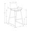 Chaise de bureau, hauteur de bar, debout, bureau d'ordinateur, bureau, aspect cuir noir, métal noir, contemporain, moderne-938789809-938789822