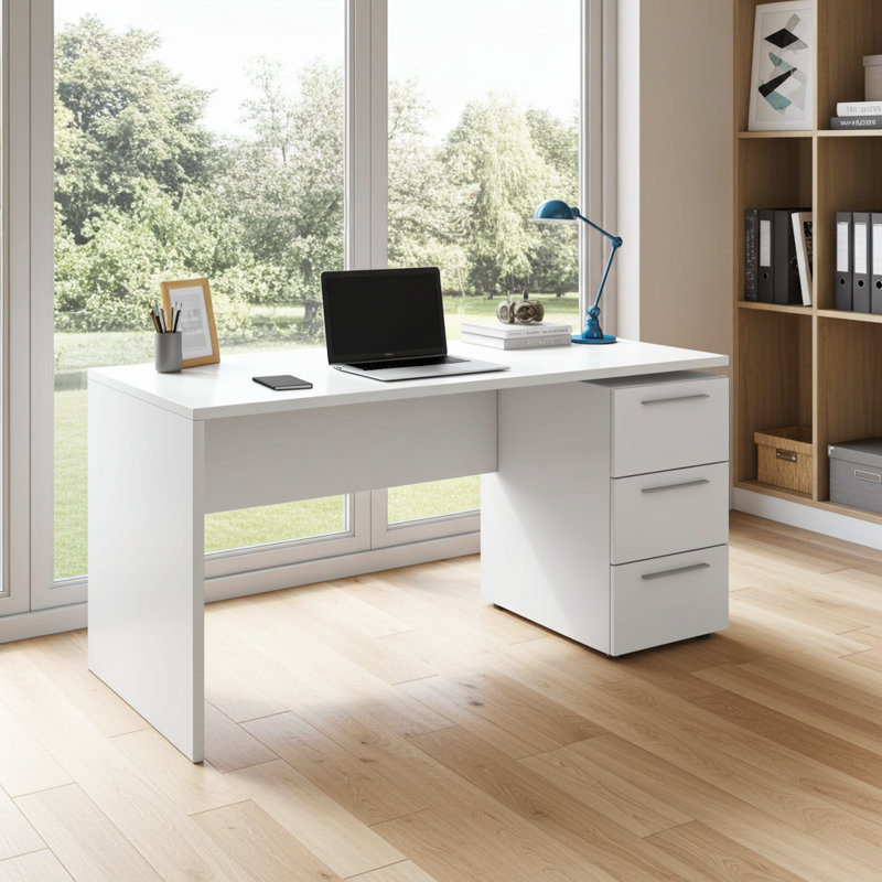 Cheryl Solid Wood Base Writing Desk