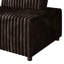 Ensemble 6 pièces de chaise modulaire en velours brun et coin-1217344238