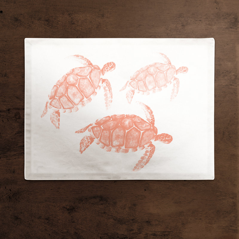 Amandip Polyester Nautical Rectangle Placemat, Orange