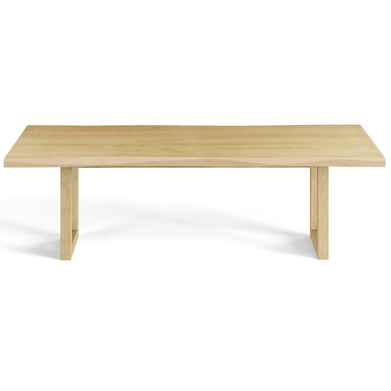Maple Solid Wood Dining Table, 29" H x 80" W x 42" D, Natural