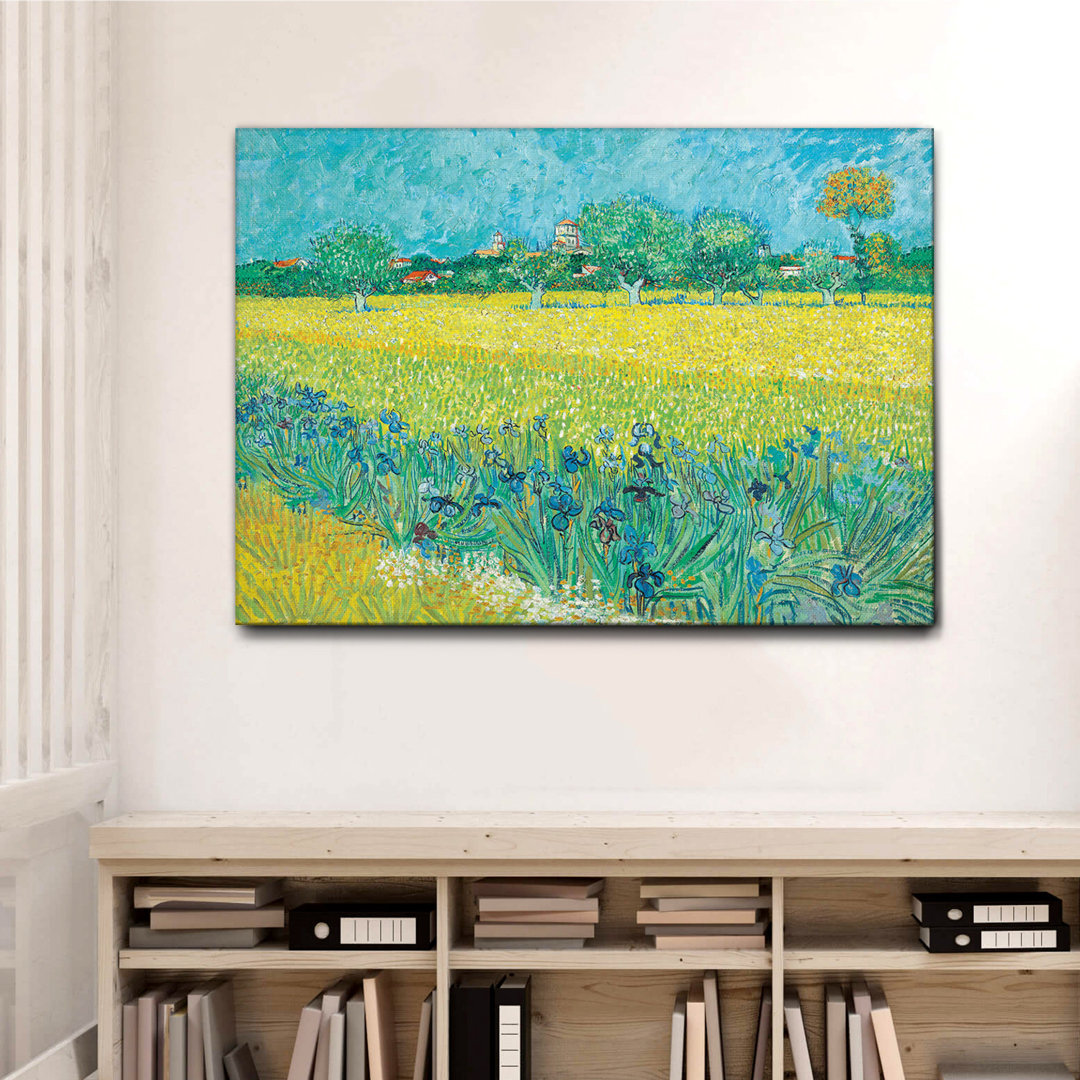 Leinwandbild Feld mit Schwertlilien bei Arles von Vincent Van Gogh