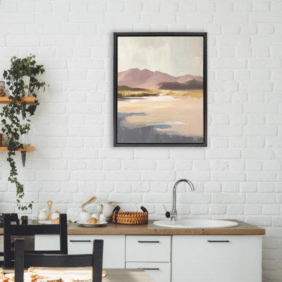 «Desert Mountain Sunrise», cadre flottant, conception par Heidi Kuntz