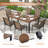 Leyre 6 - Person Metal Patio Dining Set with Rectangular Table-339681545