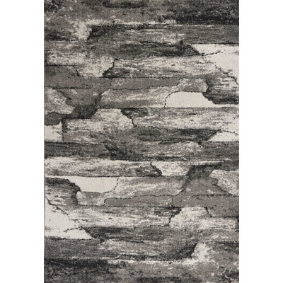 5' X 8' Gray Abstract Area Rug