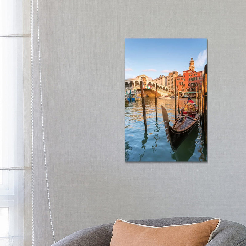 Rialto Bridge At Sunset, Venice by Matteo Colombo - Wrapped Canvas Print, 66.04 cm H x 45.72 cm W x 1.91 cm D