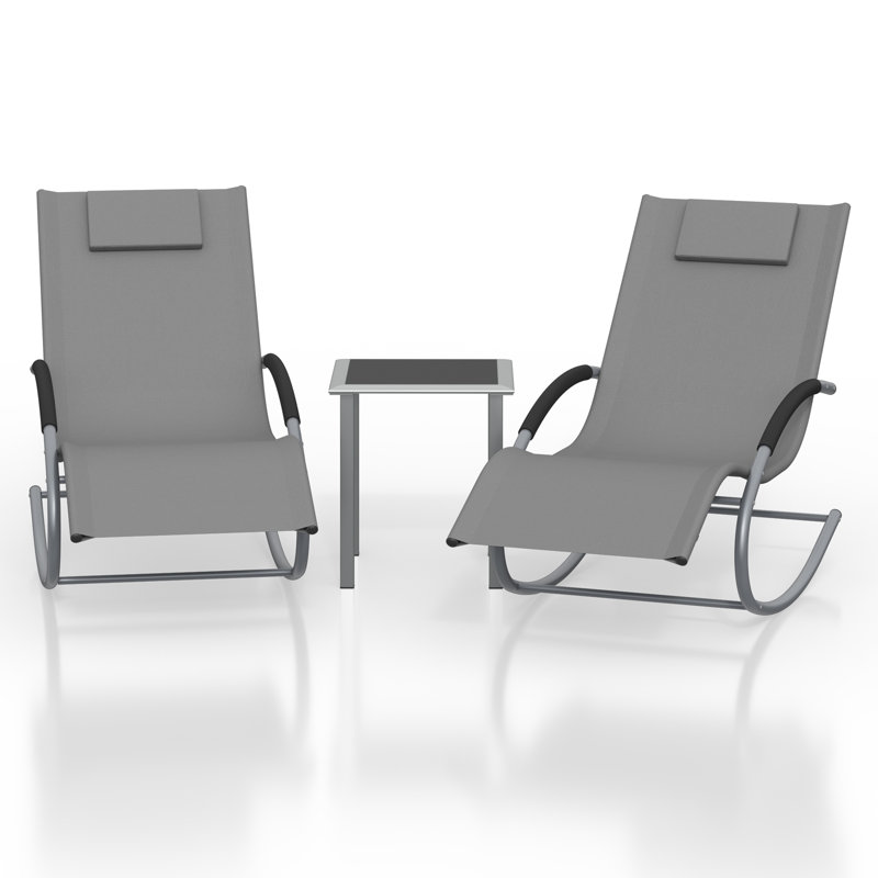 Chaise longue d'extérieur, Gris