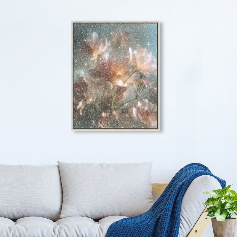 Mystic Meadow Floral & Botanical Canvas Print by Oliver Gal, Black Frame, 16 x 20, 30"H x 36"W, Silver Floater Frame