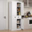 Armoire de cuisine 72 po, grande armoire de rangement autoportante, armoire de cuisine traditionnelle avec 4 portes, tiroir et 3 tablettes réglables -1918730437-1940616044