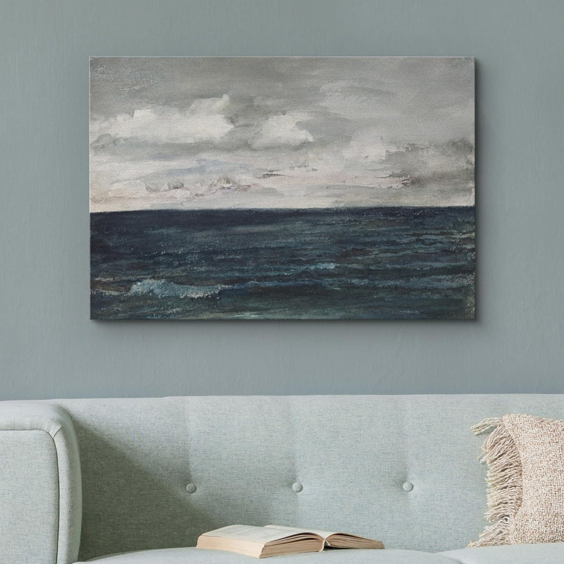 «Stormy Cloud», bleu marine, océan, nature, sur toile, Toile tendue, H 32 po x l 48 po x P 1,5 po