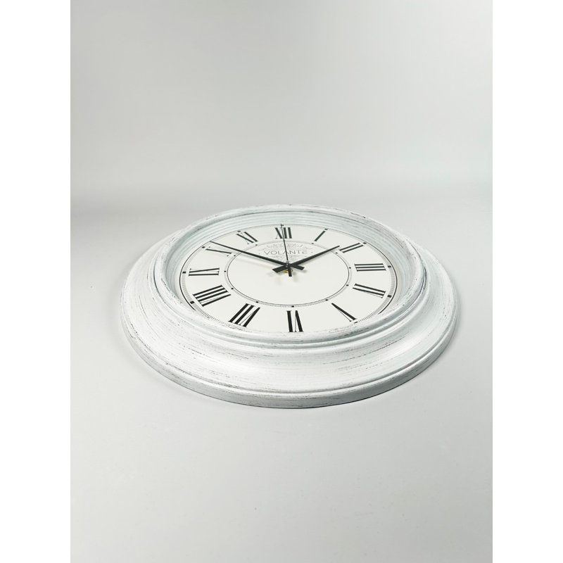 Bischoffs Wall Clock, White/Black