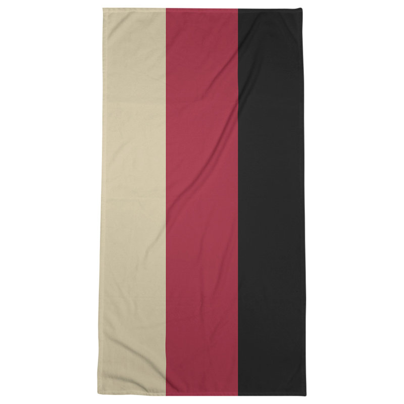 Beach Towel, Sonoran Sand/Sedona Red/Black, Polyester/Cotton, Beach Towel