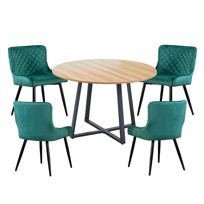 Marjory 4 - Person Dining Set, Green