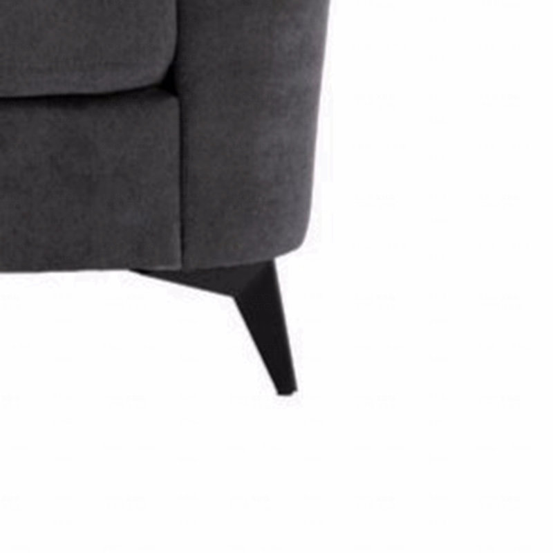 Canapé 77 po en tissu tissé gris, Gris