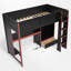 Wood Loft Bed With Built-In Desk, LED Lights And Storage-791196633