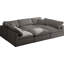Canapé modulaire symétrique en velours avec repose-pieds de 105 po Atis-1765248409