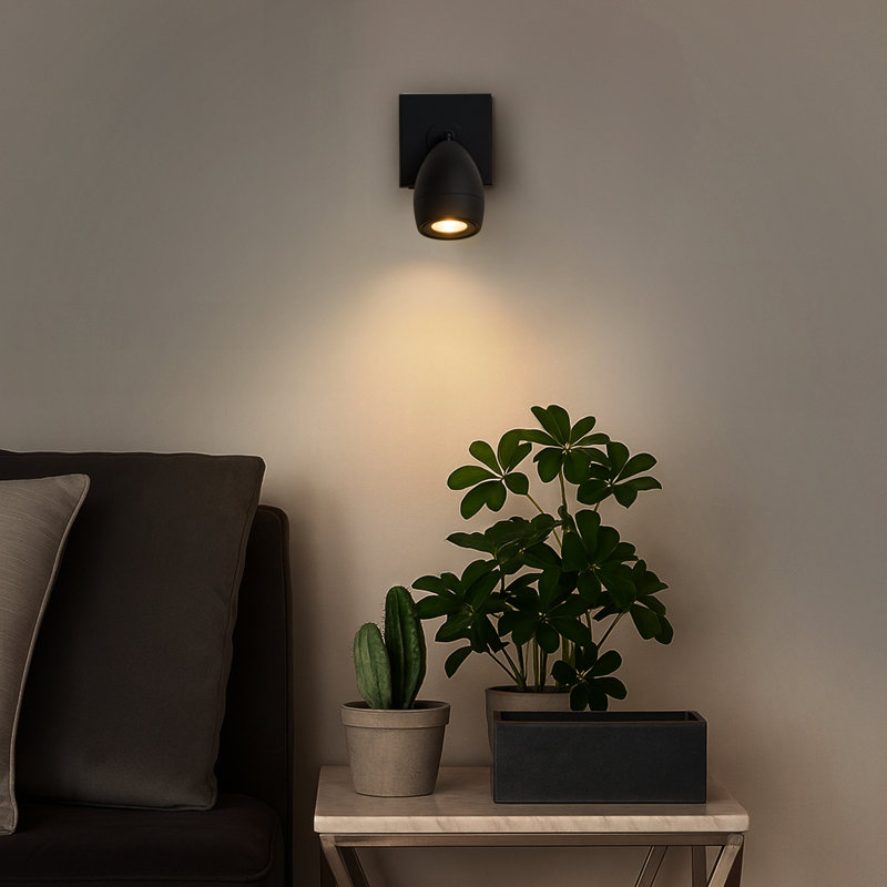 Applique murale noire sans fil moderne rechargeable USB avec projecteur tactile et télécommande, lumière réglable et décorative