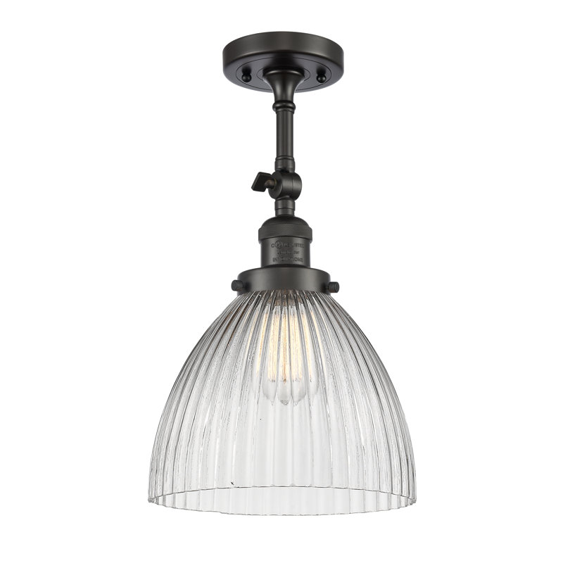 Plafonnier semi-encastré 1 lumière 9,5 po Tallulah, Ampoule DEL 6 watts Vinage, Bronze huilé