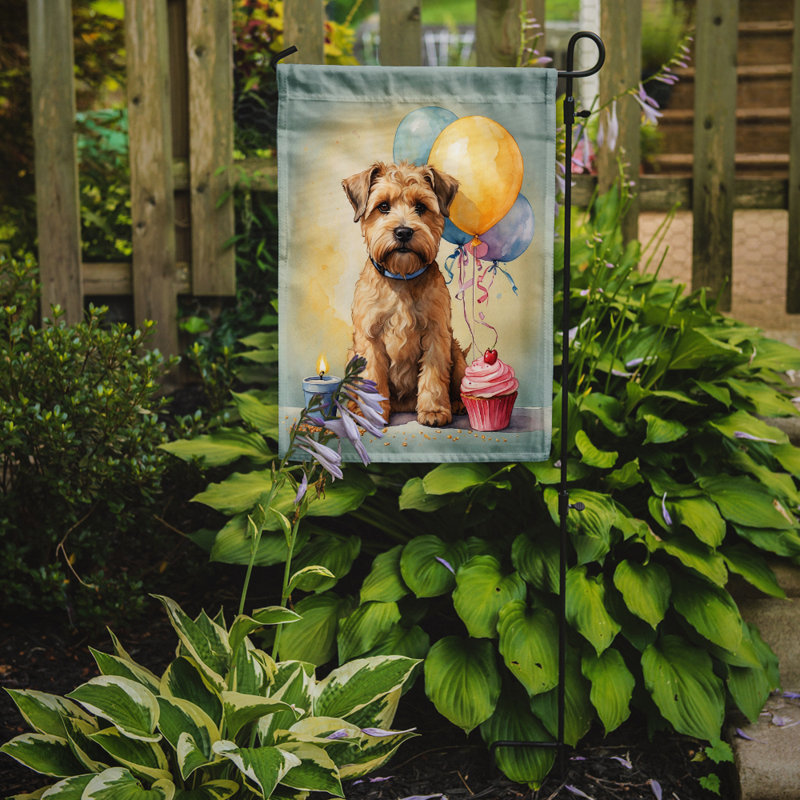 Drapeau de jardin «Happy Birthday», Terrier irlandais