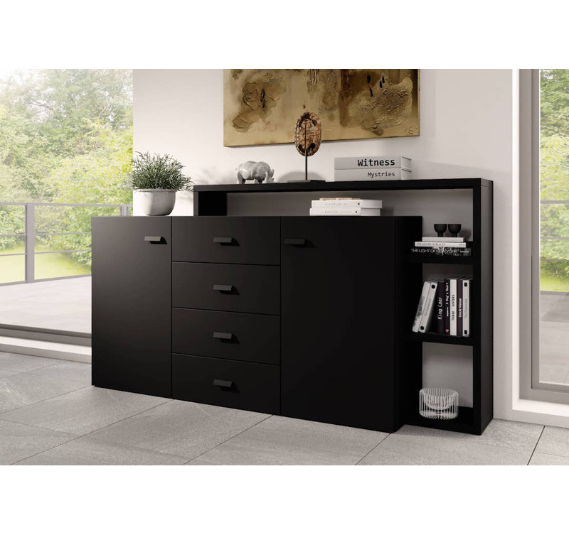 Behesh 180cm Sideboard, Black/Black