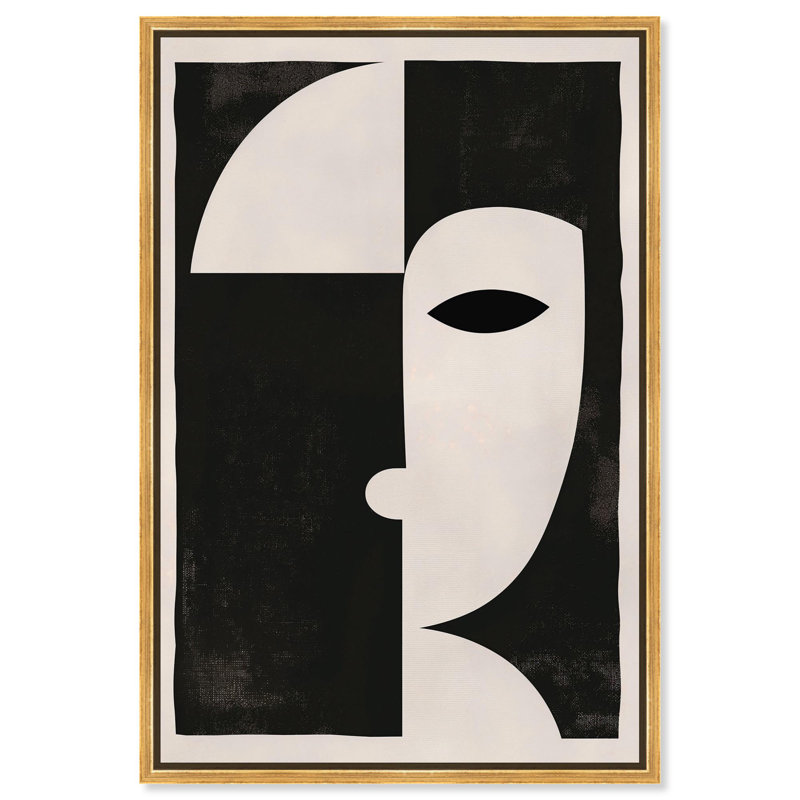 The Mask II Canvas by Art Remedy, Floater Frame, 16" H x 11" W, Black