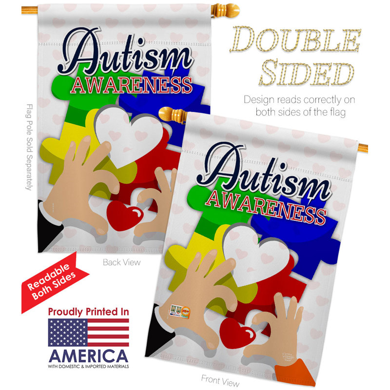 Double Sided 40 in. H x 28 in. W Polyester Flag set