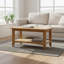 Censu Oak Coffee Table With Shelf