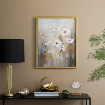 FLORAL Series CCCCXIV - Impression encadrée de qualité supérieure - Prêt à accrocher - Aucun clou requis