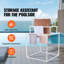 Porte-serviettes extérieur à 8 barres en PVC, support autoportant pour serviettes de piscine à côté du spa, séchoir à serviettes pour l'intérieur et l'extérieur, salle de bain, spa, blanc, idéal pour le bord de la piscine