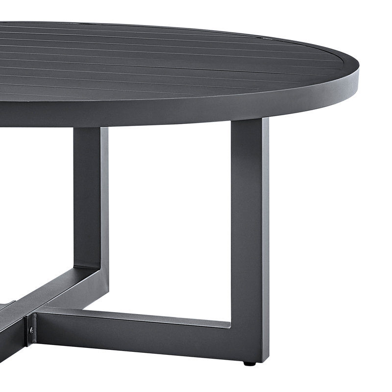 Table de conversation en aluminium Chaker, gris