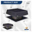 Évent de grenier solaire encastré 12 po, ventilateur de toit à double alimentation 35 W, métal noir
