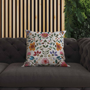 Coussin décoratif symétrique d'intérieur / extérieur Flora