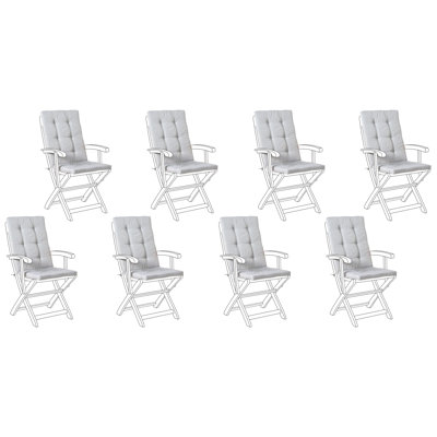 Set of 8 Back/Seat Cushions MAUI PREMIUM