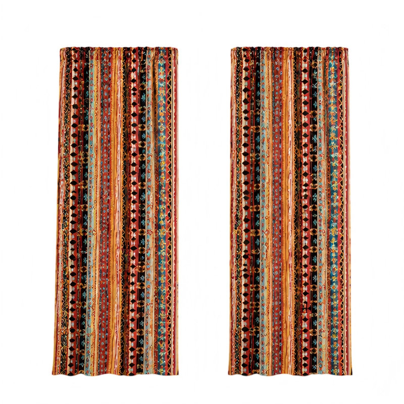 Ensemble de rideaux Boho