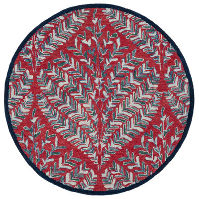 Chaitra Hand Tufted Wool Floral Rug