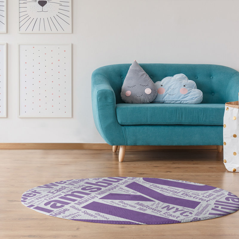 Chenille Indoor Rug, Round 5'