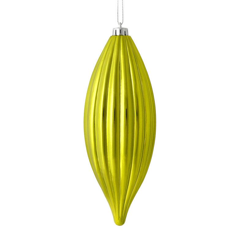 Ornement en forme de fleuron 8 po nLine, Vert lime brillant