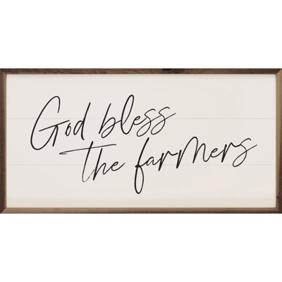 God Bless The Farmers Script - blanc