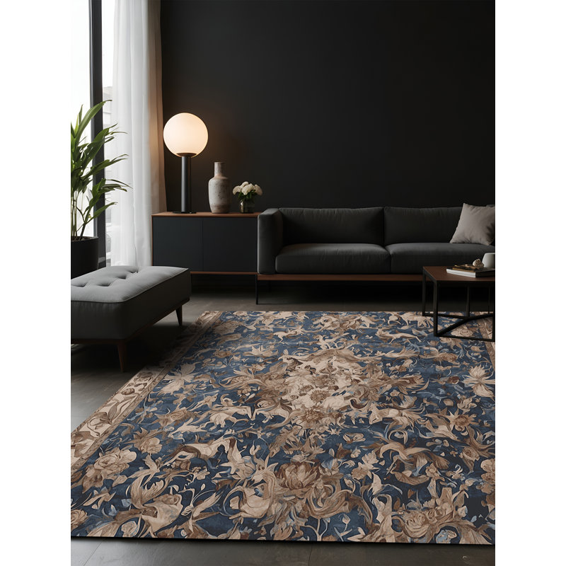 Tapis mauve soyeux et moelleux, Carré 5 pi