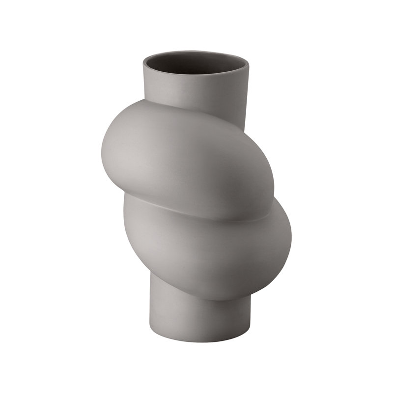 Node Porcelain China Table Vase, Lava